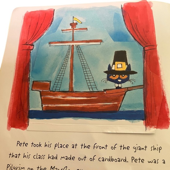 Pete The Cat: The First Thanksgiving Lift-the-Flap Book Kids Holiday - Picture 2 of 3